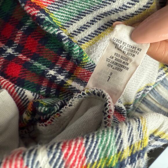 Aerie Shorts Size L White Multi-color Plaid - Picture 4 of 10